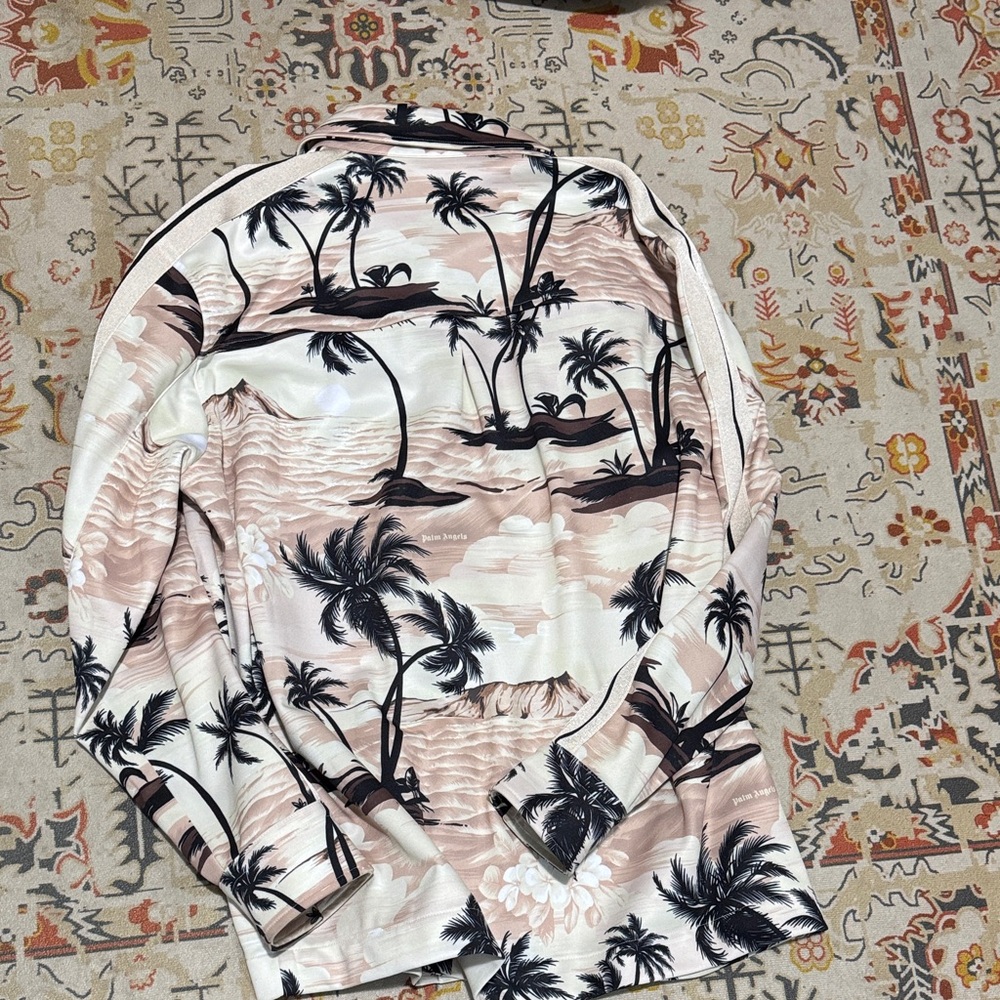 Palm Angels Black and Pink Island Print Shirt - Picture 6 of 6